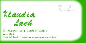 klaudia lach business card